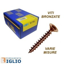 Viti per Legno Testa Svasata Piana Bronzate da 2,5 - 3 - 3,5 - 4 - 4,5 - 5 - 6mm