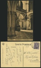 Pipe Organ Belgium 1924 Old Postcard TOURNAI Cathedral
