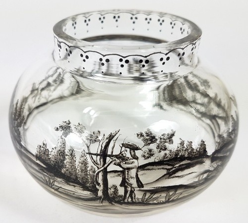 Vaso con pittura nero scena - vaso,