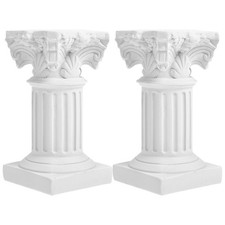  2pcs Roman Colonna Romana Design Portacandele Portacandele Resina Candelabro