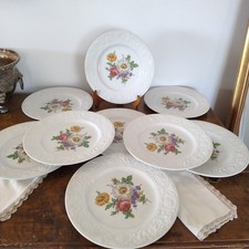 Diamondstone Laveno Richard Ginori Renaissance 9 Piatti Piani ceramica Anni 60