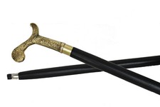 antico manico testa ottone