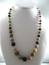 Collana donna in Tormalina Naturale, Lunga.cm.54, chiusura Argento 925