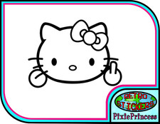 Hello Kitty Un Adesivo Vinile