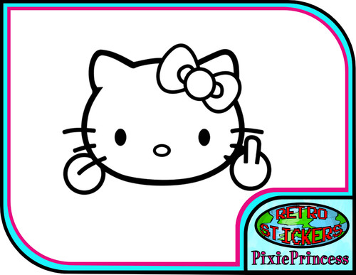 Adesivo hello kitty vinile - adesivo,
