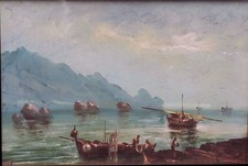 ROSSI ALBERTO(TORINO 1858-1936)olio su tavola firmato cm20x32(con cornice 35x47)