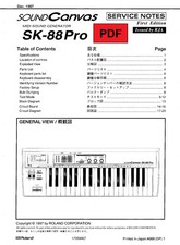 Roland Sound Canvas SK-88Pro Service Manual + Electronic Schematics (ENG / JAP)