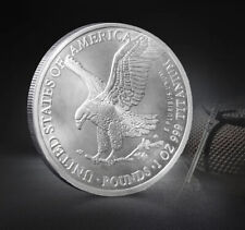1 ONCIA MEDAGLIA TITANIO Silver Eagle Walking Liberty oz titanio lingotto moneta medaglia