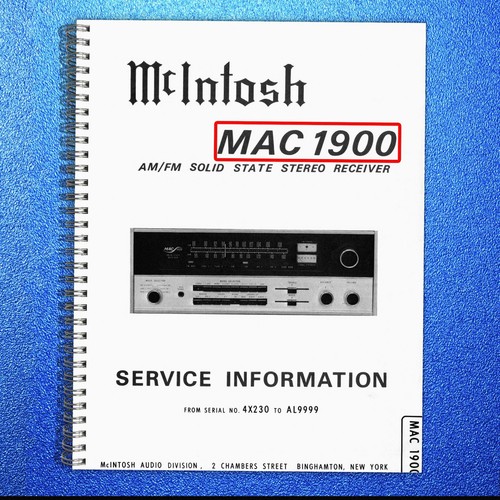Mcintosh mac 1900 stereo - mcintosh, am