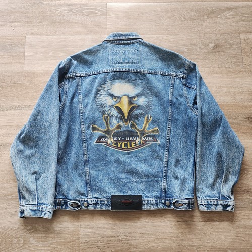 Giacca camionista denim harley - denim,