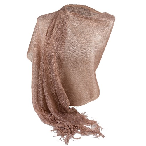 Stola cipria foulard oro - , rosa