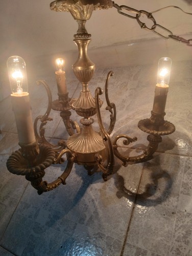 Lampadario ottone pieno - lampadario,