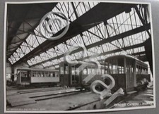 Fotografia d'epoca Officine Caproni Milano 1948 - Carrozze tramviarie deposito