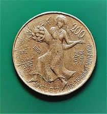 MONETA DA 200 LIRE GIORNATA
