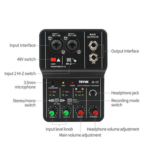 Mixer audio canali mini - audio, a