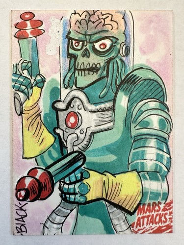 Topps mars attacks sketch - sketch, dana