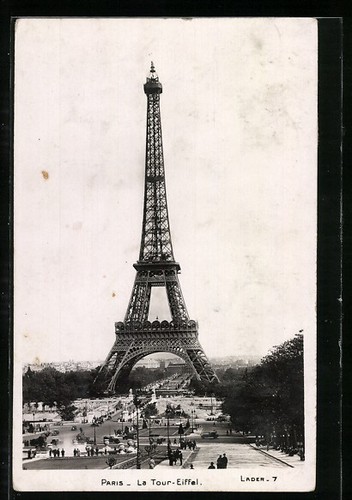 Cartolina parigi tour - cartolina, parigi,
