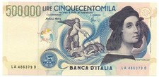 500000 LIRE BANCA D'ITALIA