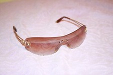 Occhiali da sole Cartier Shield lenti sfumate donna oro anni 90 Parigi Francia 125 2606225 