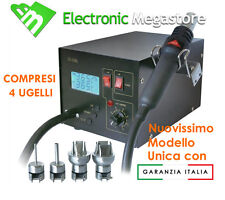STAZIONE DISSALDANTE ARIA CALDA SALDATORE STAGNO SMD LED ZD-939L+UGELLI GRATIS