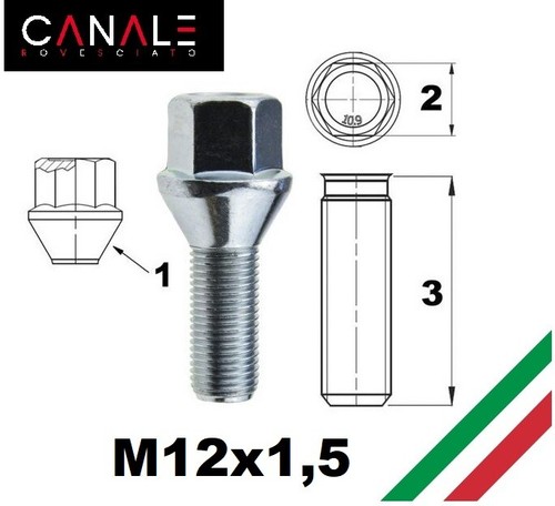 Bullone ruota cerchi lega - bullone,