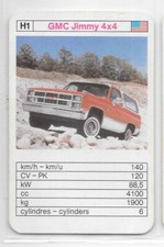 Carte N°H1 - GMC Jimmy 4x4