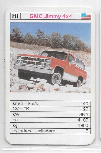 Carte gmc jimmy 4x4 - carte,