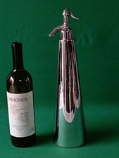 VECCHIO SIFONE SELTZ VINTAGE OTTONE CROMATO MADE IN FRANCE ANNI '60 RARO. CM25