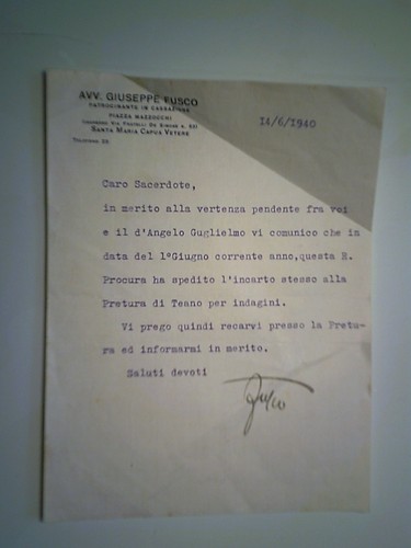 Lettera avv fusco - lettera, g.