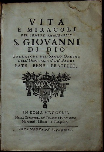 Vita miracoli del - vita, e