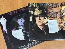 RENATO ZERO LOTTO 2 LP PICTURE DISC RARO RECORDS CON STICKERS NO MAMMA NO !