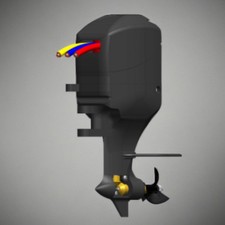 Modellino Motore Fuoribordo 1:8 Racing 400 Giocattolo - Replica Motore Barca Alto DettaglioAE