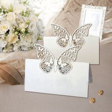 20x Farfalle Segnaposto BIANCO