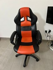 Sedia da Gaming Reclinabile, Poltrona Ufficio girevole, con rotelle ergonomica