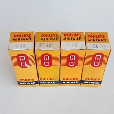 Valvole Philips Miniwatt UY42 - 4 NUOVE NOS UY 42 - Lotto di 4 Valvole Radio FEB