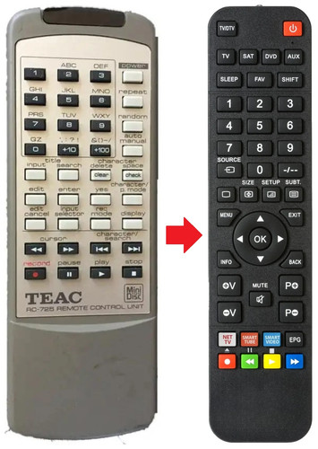 Telecomando adatto per teac - adatto,