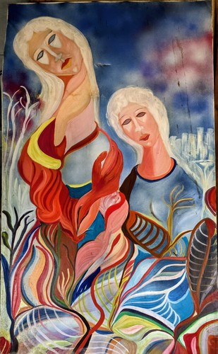 Trittico olio tela - trittico,