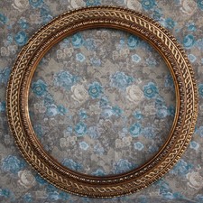 Cornice STILE IMPERO Antica in LEGNO e Pastiglia Oro Epoca Fine 800 Inizio 900