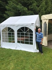 GAZBO DA GIARDINO O TERRAZZA 3x3 IMPERMEABILE STRUTTURA IN TUBI DI ACCIAIO