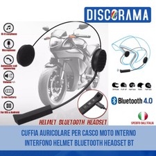 CUFFIA AURICOLARE PER CASCO MOTO INTERNO INTERFONO HELMET BLUETOOTH HEADSET BT