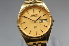 Orologio Vintage 1981 [Ecc+5] Seiko King Twin Quartz 9923-7020 Oro KANJI...