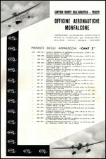 PUB.1939 OFFICINE AERONAUTICHE MONFALCONE PRIMATI AEREO IDROVOLANTE CANT Z