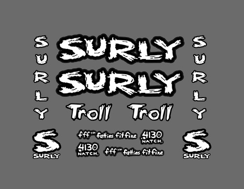 Surly bikes troll adesivo - bikes,