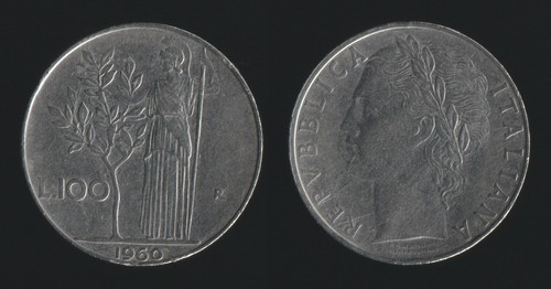 100 lire 1960 minerva italia - lire,
