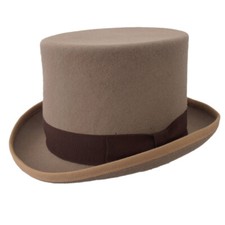 Beige wool felt cylinder - beige,