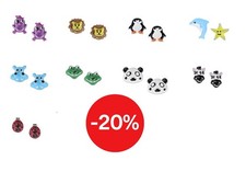 Orecchini Bambina Argento 925 Smalto Animali Amen Junior Lobo – Vari Modelli