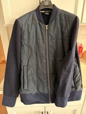 Boss Hugo Boss blu navy giacca puffer media mista uomo taglia large 42R