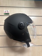 CASCO MOTO CASCO DEMI JET CON VISIERA COLORE NERO OPACO MISURA S 55 - 56 CM