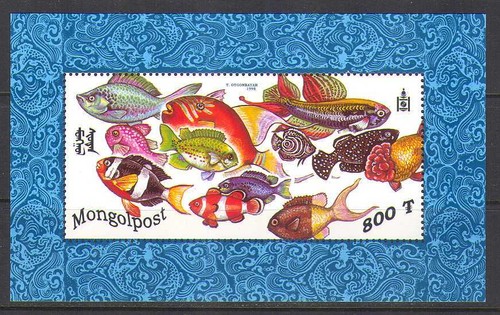 Mongolia 1998 pesce