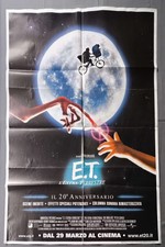 MANIFESTO poster 2F  E.T. L'EXTRATERRESTRE spielberg 2002  20°anniversario  AB74